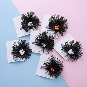 Halloween Creative Party Hair Clips For Kids Pumpkin Skull Ghost Bat Tassel BB Hairpins Cartoon Festival Hair Accessories