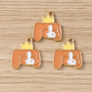Détail des breloques de chien en alliage doré avec émail coloré pour bijoux DIY