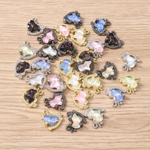 Colorful unicorn charm pendants for DIY jewelry making in multiple finishes and colors