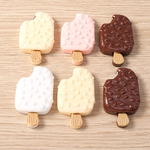Simulación Comida Helado De Polo Resina Charms DIY Accesorios Para Funda De Teléfono Imán De Nevera Lindo Decoración Mini