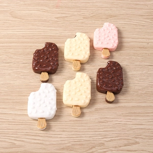 Set de abalorios de resina imitación helado de chocolate para decorar fundas de móvil