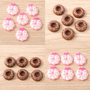 Breloques en Résine Simulation Donut pour Décoration De Coque De Téléphone DIY Accessoires D'artisanat Alimentaire Mignon