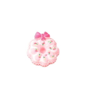 Pendentif donut en résine rose avec nœud et paillettes pour loisirs créatifs et bijoux