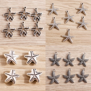 Antique Silver Zinc Alloy Starfish Pendants Sea Life Charms For DIY Necklace Bracelet Earring Jewelry Making Accessories