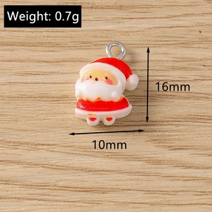 Detail view of Santa Claus charm with 16mm height and 10mm width for DIY jewelry making