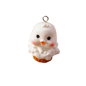 Lot de cinq pendentifs créatifs en forme de poussin mignon pour la création de bijoux DIY