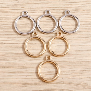 DIY geometric circular pendant frames in gold and silver finish for jewelry making