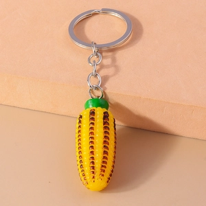 Portachiavi in Resina a Forma di Mais Arrostito Realistico Ciondolo per Borsa Creativo Decorazione Divertente Regalo per Bambini