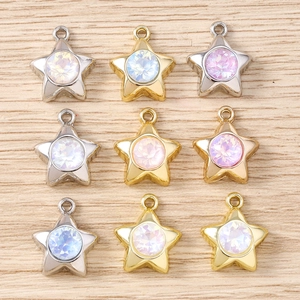 Pendentifs Étoile en Alliage Charmes Étoile en Strass Étincelants Pour Bracelet Collier Porte-clés DIY Fabrication de Bijoux Accessoires Femmes