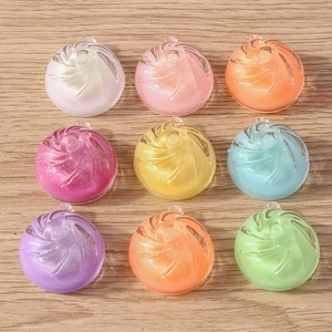 Creative Resin Spiral Swirl Pendants With Glitter Macaron Color Candy Shapes For DIY Jewelry Making Necklaces Keychains Women Accessories