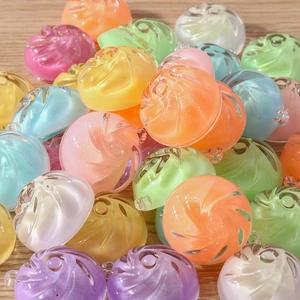 Colorful resin spiral candy pendants for DIY necklace and bracelet jewelry making