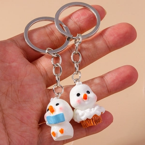 Süße Cartoon Küken Harz Schlüsselanhänger Mit Cupcake Und Buch Design Kreative Kleine Vogel Schlüsselring Taschenanhänger Geschenk Für Kinder Damen