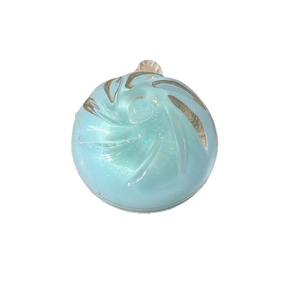 5Pcs light blue iridescent spiral candy pendant with top ring for DIY jewelry making