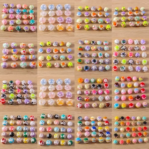 Gemengde Patroon Hars Kralen Voor DIY Sieraden Maken Hart Letter Cartoon Gedrukt Acryl Tussenkralen Voor Armband Accessoires