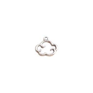 30pcs vintage hollow lucky cloud charms in antique silver for DIY jewelry making