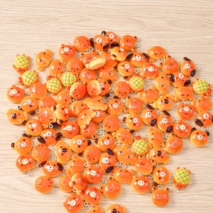 Mix of colorful resin animal charms with silver loops for DIY jewelry making and crafts