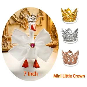 Mini Metal Crown Decorative Accessory For Party DIY Desktop Ornament And Small Pet Jewelry Luxury Style