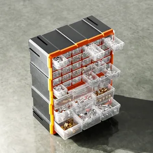 Organizzatore di minuterie in plastica con cassetti trasparenti e grande capacità