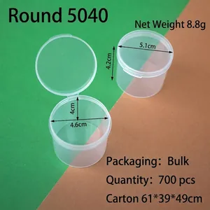 Transparent PP square storage box set for DIY crafts and nail art accessories