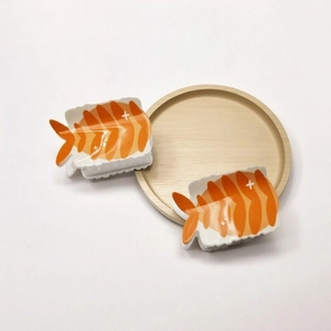 Kreativ Lustig Simulation Sushi Haarkralle Acryl Lachs Nigiri Lebensmittel Geformt Haarspange Für Damen Lustige Haarschmuck