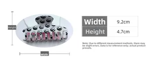 Chinese Tai Chi hair claw clip dimensions showing 9.2cm width and 4.7cm height