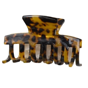 Retro tortoiseshell acetate hair claw clip with polished finish and strong grip