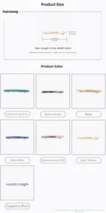 Detailed dimensions and colorful marble texture options for the 9.5cm spring hair clip