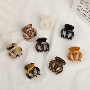 Mini Acetate Hair Claw Clips Elegant Leopard Tortoise Shell Marble Patterns For Women French Vintage Style Hairpins Hair Clip