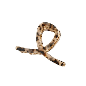 Elegante pinza per capelli in acetato tartarugato con base in metallo dorato per capelli