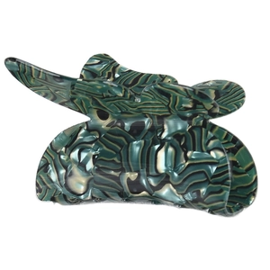 Large tortoiseshell acrylic hair claw clip for women with elegant marble texture
