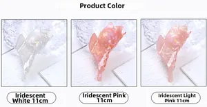 Trois pinces à cheveux tulipes aux couleurs irisées de 11 cm pour coiffures cheveux longs