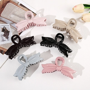 Elegante Grande Molla per Capelli a Fiocco per Donna Accessori per Capelli in Plastica Resina Lucida per Capelli Folti