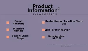 Spécifications détaillées de la pince à cheveux noeud en dentelle style mode française