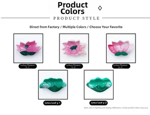 Macro detail of various lotus and leaf acetate claw clip decorative accessories