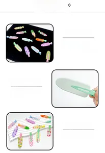 Detail showing colorful fruit pattern hair clips with durable metal duckbill base