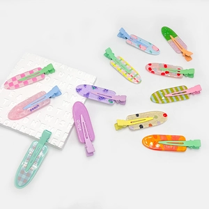 Summer Fruit Acrylic Duckbill Hair Clips Cherry Grape Fresh Sweet Resin Hairpins For Girls Daily Bangs Side Hair Accessories