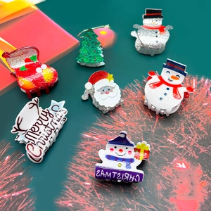 Lot de pinces à cheveux de Noël avec motifs Père Noël bonhomme de neige et sapin