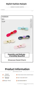 Détails des barrettes en acétate avec fleurs de camélia en plusieurs couleurs et tissu