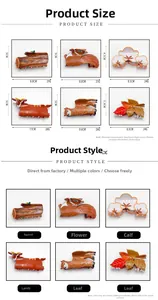 Tableau des tailles détaillé pour les pinces à cheveux animaux en acrylique et design