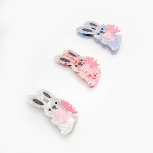 Acetate Cute Rabbit Hair Claw Clip Bowknot Shark Clip Sweet Fashion Animal Shape Large Hairpin For Women Daily Accessories