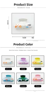 Detailed size chart and color options for ocean themed acetate shell hair claw clips