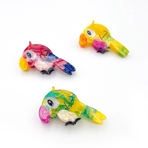 Pince à Cheveux Perroquet en Acétate Créative Pince Requin Animal Coloré Accessoire de Cheveux Mode pour Femmes Filles