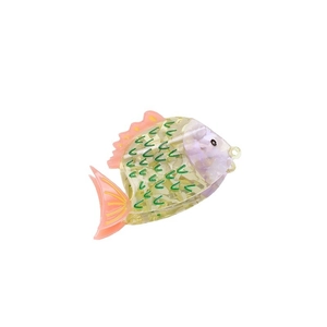 Pinza per capelli a forma di pesce in acetato serie oceano con motivo a squame colorate