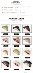 Detail view of 12 color options for the DZ0169 acrylic geometric hair claw clips