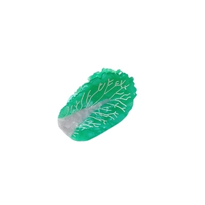 Creative cabbage-shaped acetate hair claw clip with emerald green leaves and white veins