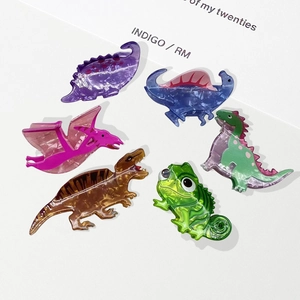 Cute Cartoon Dinosaur Animal Hair Claw Clips Acrylic Handmade Shark Hair Clips For Women Girls Hair Styling Accessories