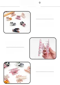 Detailed view of durable animal shaped acetate hair claw clips with marble texture patterns