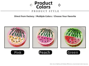 Detailed comparison of watermelon acetate hair claws in pink, peach, and green colors
