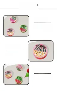 Detailed view of acetate fruit claw clips in watermelon and pineapple slice designs