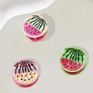 Cute acetate watermelon hair claws in pink and green patterns for women and girls